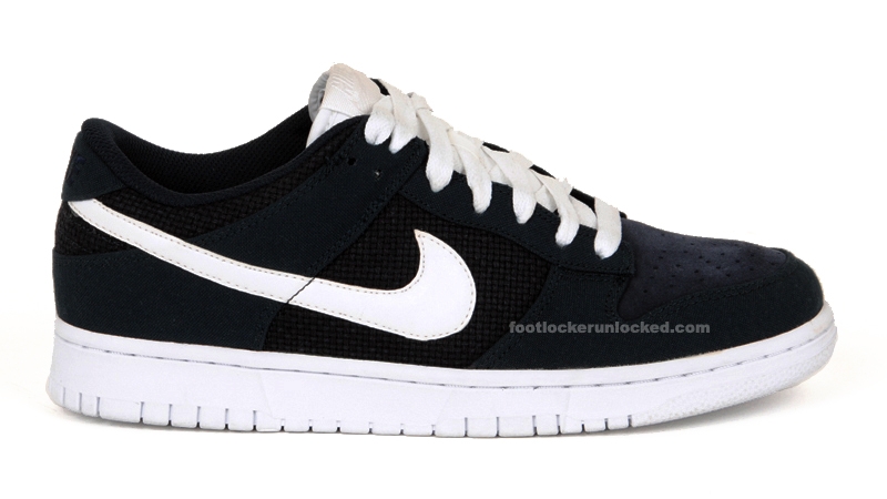 nike dunk low black and white footlocker